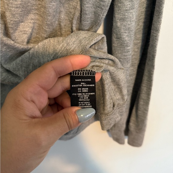 Theory Funnel Tee Air Cashmere Womens turtle Neck Long Sleeve Sweater Size XXL - Picture 4 of 5